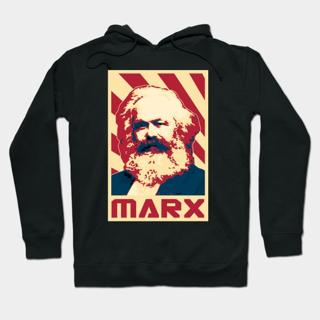 Karl Marx Retro Propaganda Hoodie by Nerd_art